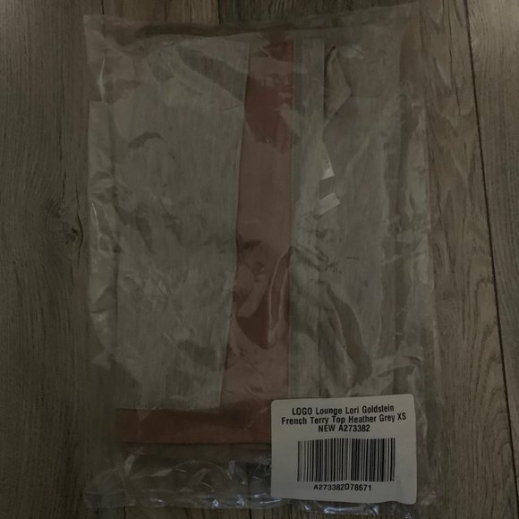 NWT LORI GOLDSTEIN LOUNGE FRENCH TERRY GREY TOP XS - Picture 11 of 11